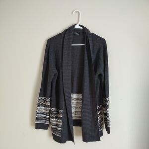 Guilty  Dark Gray Patterned Cardigan. Size Large